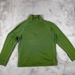 Cloudveil Pullover Shirt‎ Quarter Zip Long Sleeve Athletic Green XL